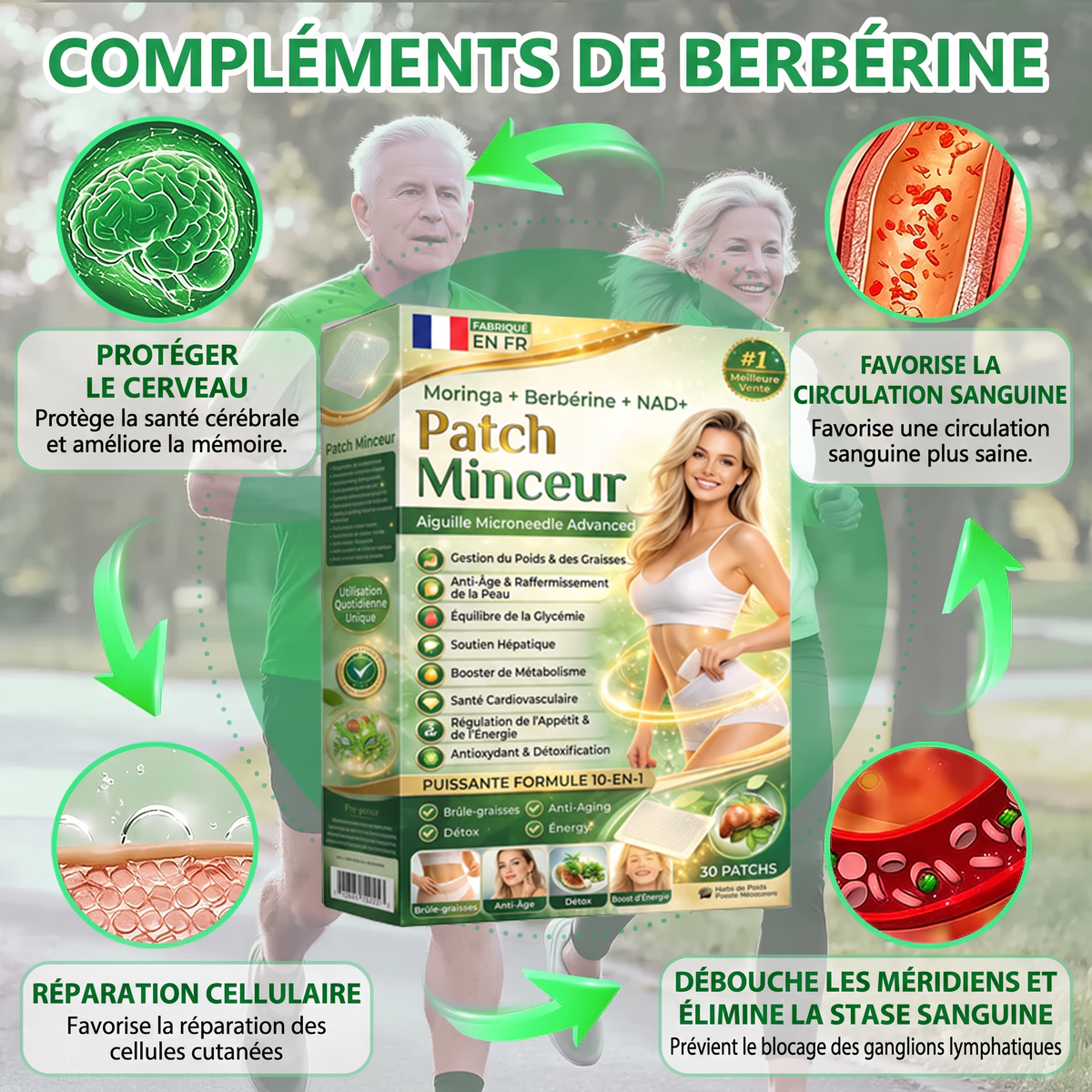 FR  Recommandé par des médecins 🌟 | Kevrai® Patch de micro-aiguilles nano à la berbérine 10-en-1 | ✅ Formule fondée sur la science | Complexe avancé 10-en-1 | Résultats visibles en 7 jours 🏅