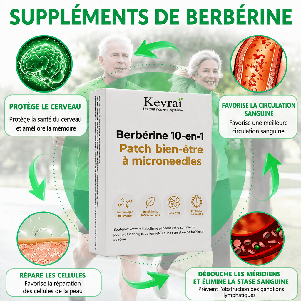 Doctor Recommended 🌟 | Kevrai® Berberine 10-in-1 Nano Microneedle Patch | ✅ 🥈🥈*R