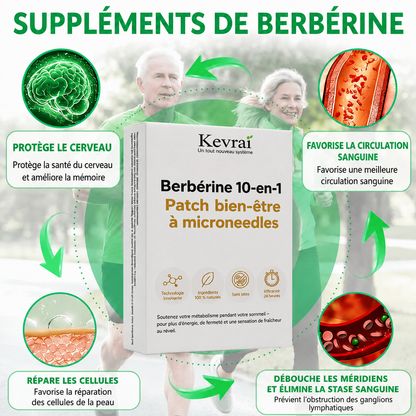Doctor Recommended 🌟 | Kevrai® Berberine 10-in-1 Nano Microneedle Patch | ✅ 🥈🥈*R