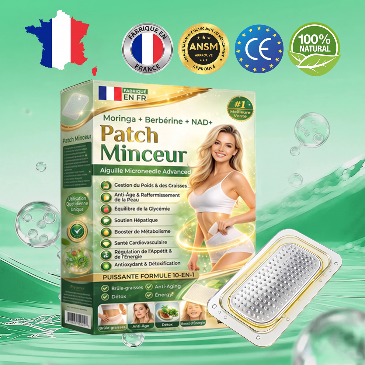 FR  Recommandé par des médecins 🌟 | Kevrai® Patch de micro-aiguilles nano à la berbérine 10-en-1 | ✅ Formule fondée sur la science | Complexe avancé 10-en-1 | Résultats visibles en 7 jours 🏅