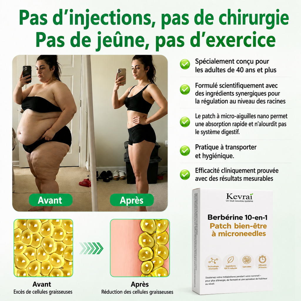 Doctor Recommended 🌟 | Kevrai® Berberine 10-in-1 Nano Microneedle Patch | ✅ 🥈🥈*R