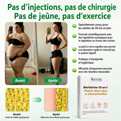 Doctor Recommended 🌟 | Kevrai® Berberine 10-in-1 Nano Microneedle Patch | ✅ 🥈🥈*R
