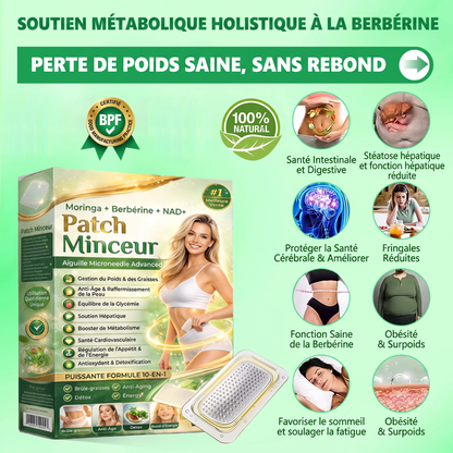 Patch minceur à micro-aiguilles à la berbérine | Soutien 10-en-1 à la gestion du poids