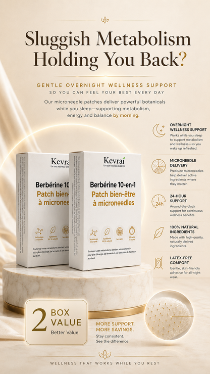 Doctor Recommended 🌟 | Kevrai® Berberine 10-in-1 Nano Microneedle Patch | ✅ 🥈🥈*R