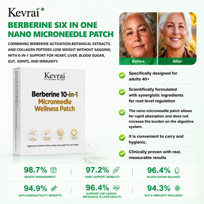 Doctor Recommended 🌟 | Kevrai® Berberine 10-in-1 Nano Microneedle Patch | ✅ 🥈🥈*R